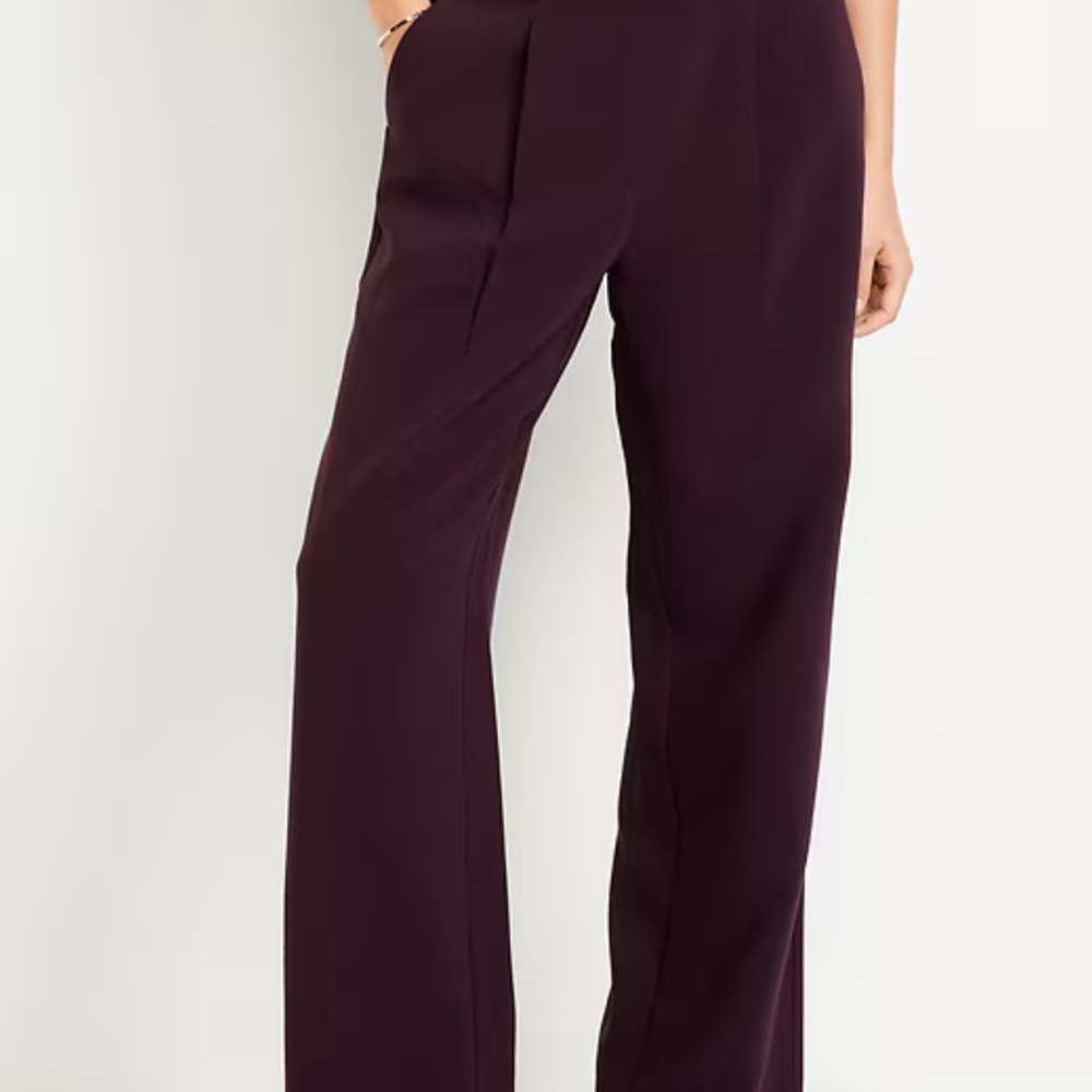 Elegant Women's Wide Leg Pants in Rich Purple